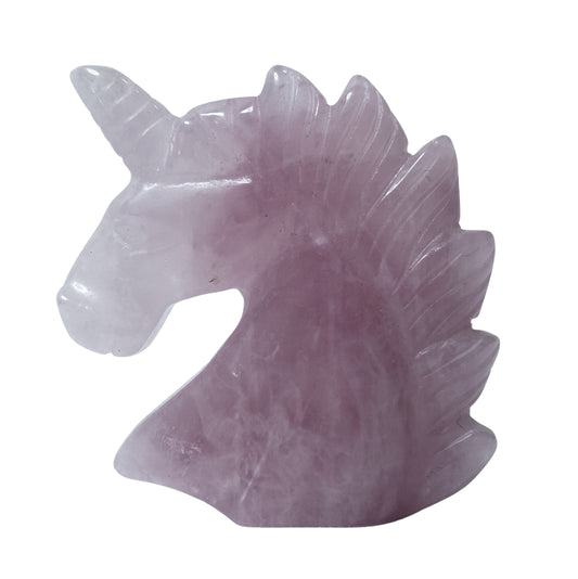2" Rose Quartz Crystal Unicorn
